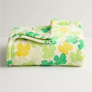 The Big One St. Patrick's Day Clovers Oversized Super soft Plush Throw